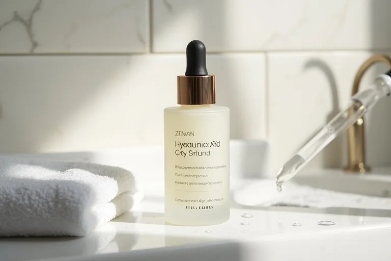 Lätt fuktkräm och hyaluronsyraserum i modern hudvårdsrutin