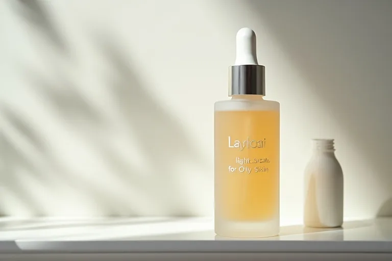 Enkel hudvårdsrutin med serum och lätt fukt för fet hud