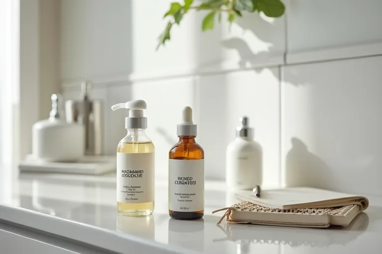 Enkel hudvårdsrutin för fet hy med lätt serum och återfuktare