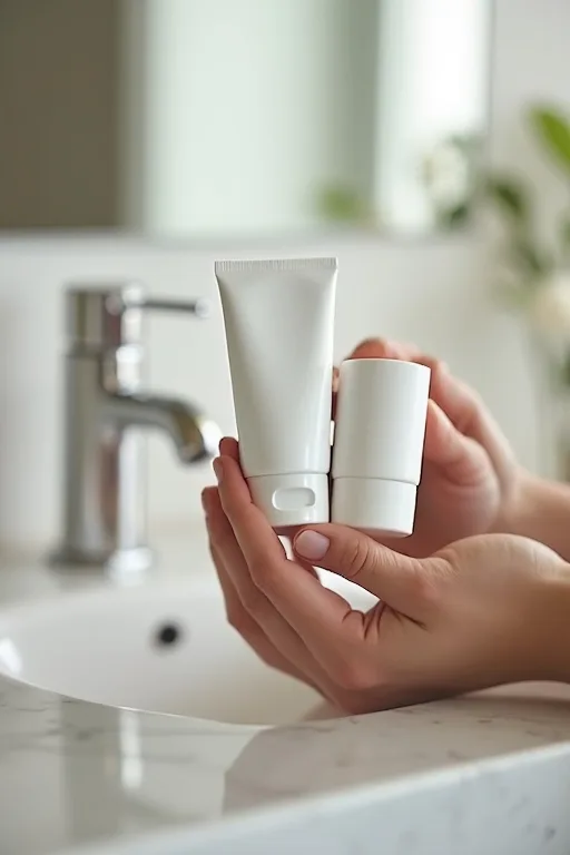 Lätt SPF-fluid som visar skillnaden mellan separat solskydd och kombinerad dagkräm